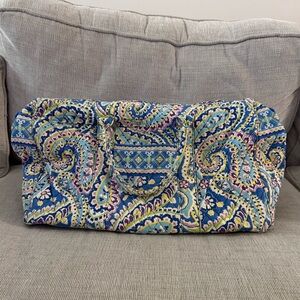 Vera Bradley Blue and Yellow Paisley Travel Bag